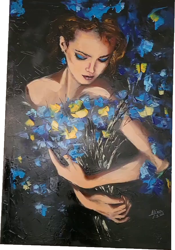ArteDiAlina.com painting: Flowers for Ukraine